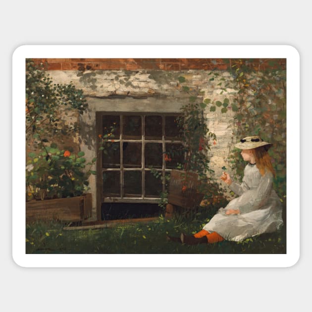 The Four-Leaf Clover by Winslow Homer Sticker by Classic Art Stall